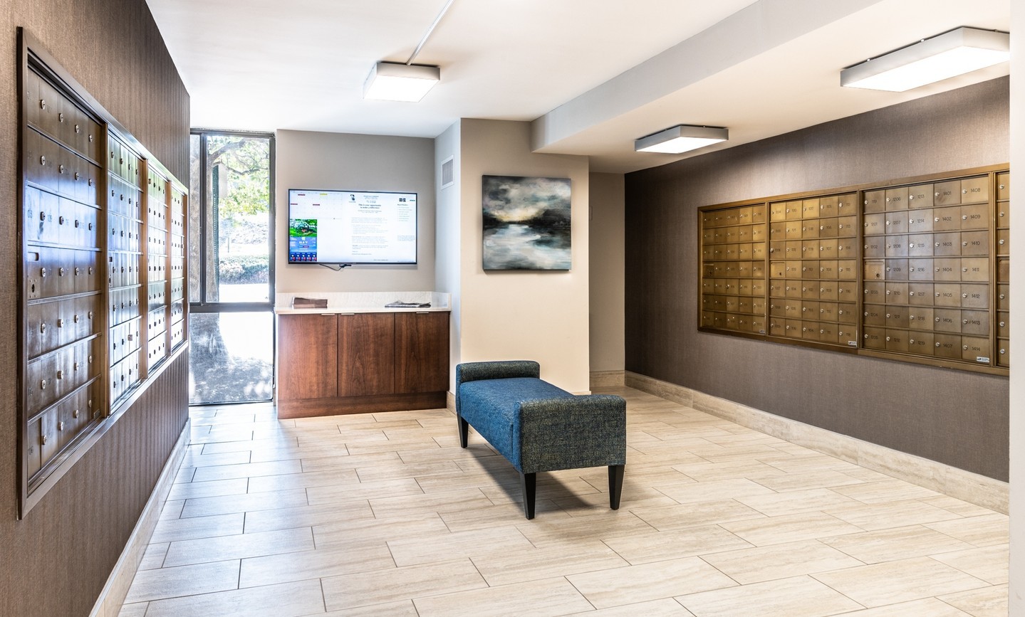 Worried the old antique brass mailboxes in your aging building won't work in a new design? Think again! We were able to blend old and new seamlessly at this renovation project in #FallsChurchVA